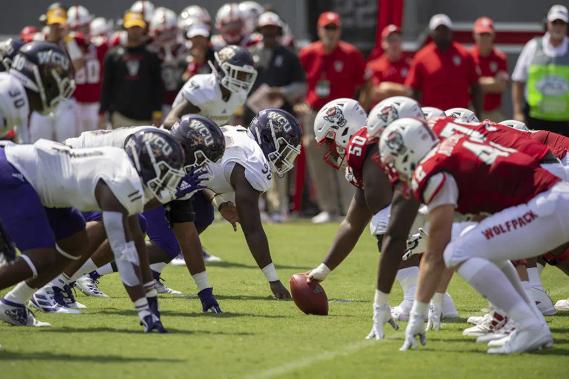Western Carolina defensive front at NC State