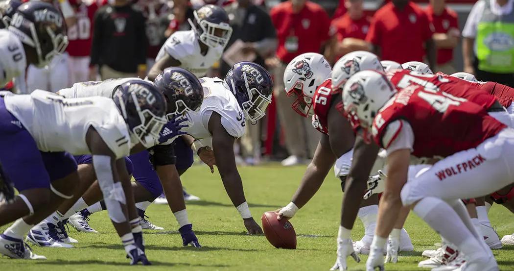 Western Carolina defensive front at NC State