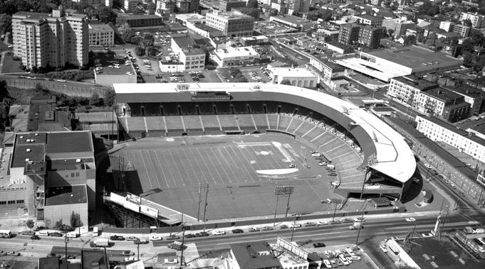 Portland’s Civic Stadium in a combined configuration