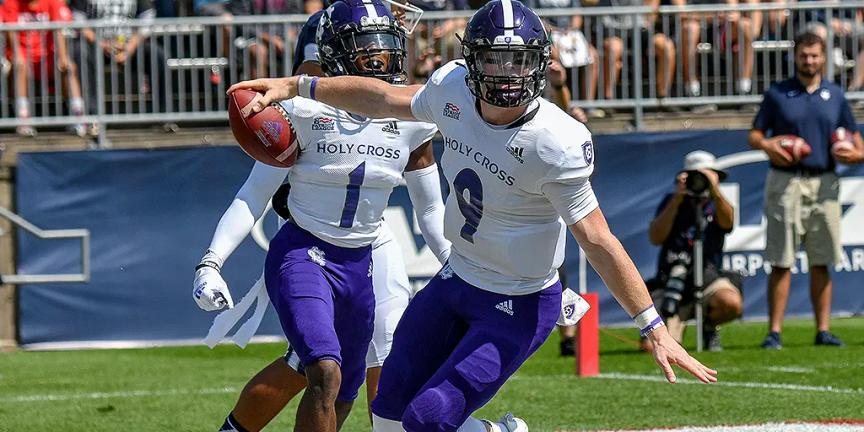 Quarterback Matthew Sluka has guided the Holy Cross football team to a 9-2 overall record this fall