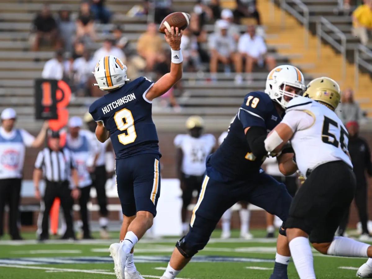 UTC's QB Hutchinson attempts a pass against Eastern Illinois
