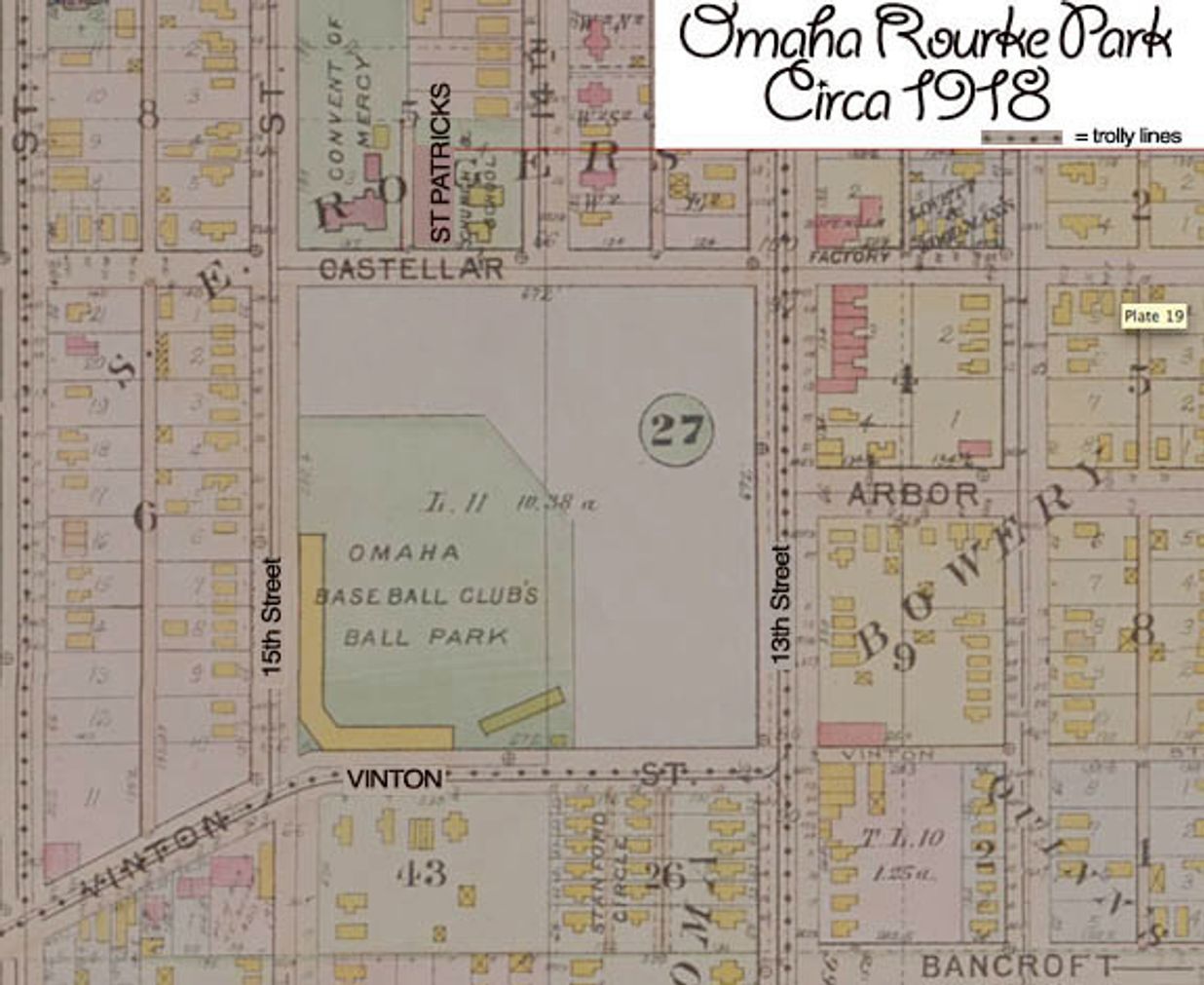 Map of League Park (circa 1918)