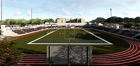 A rendering of the renovation plans for historic Hinchliffe Stadium