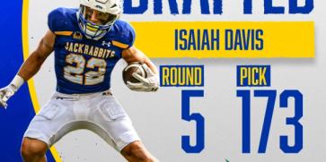 A picture of South Dakota State's RB Isaiah Davis drafted