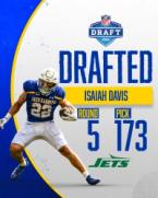 A picture of South Dakota State's RB Isaiah Davis drafted