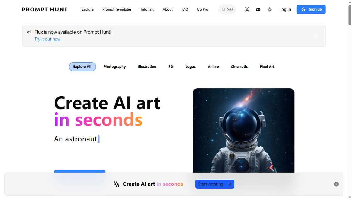 Screenshot of prompt hunt