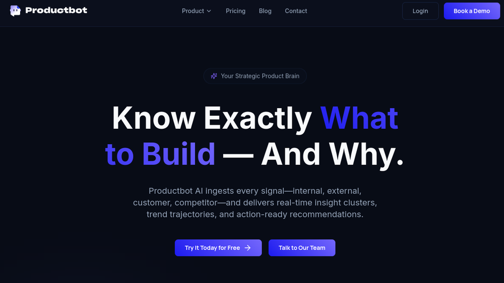 Screenshot of productbot