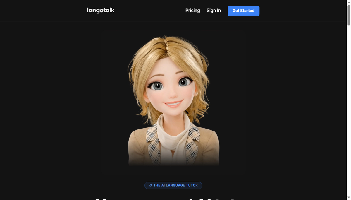 Screenshot of langotalk