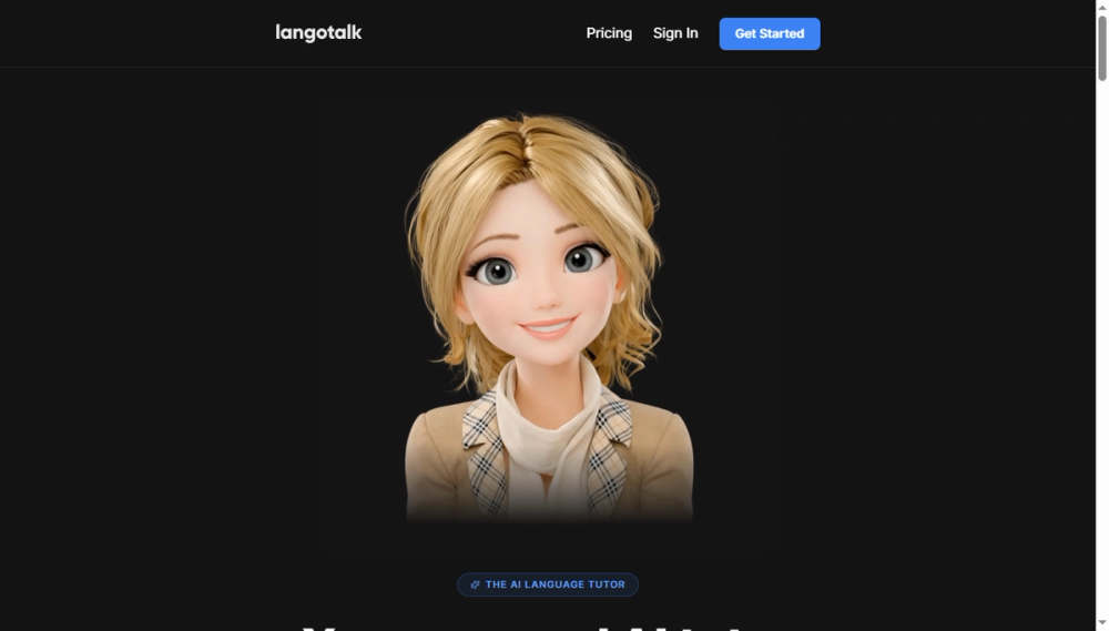 Screenshot of langotalk