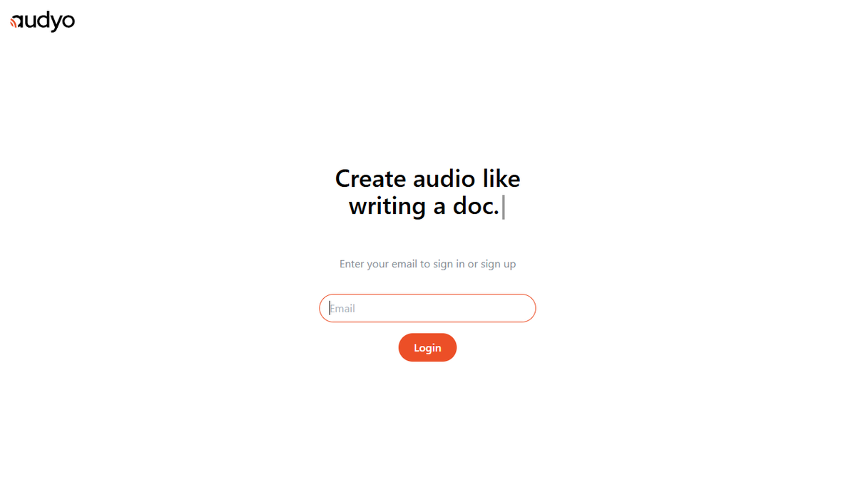 Screenshot of audyo