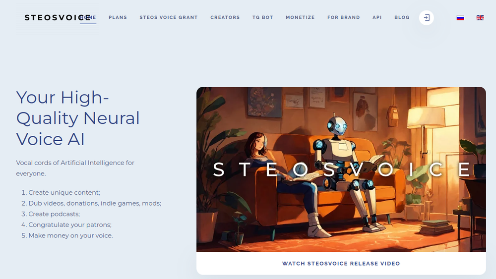 Screenshot of steosvoice