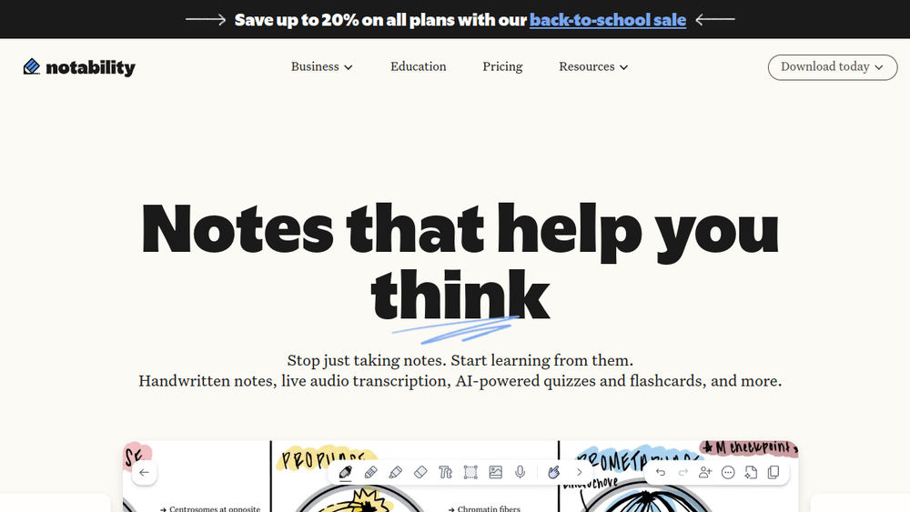 Screenshot of notability Screenshot of notability