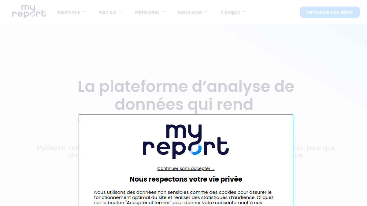 Screenshot of myreport