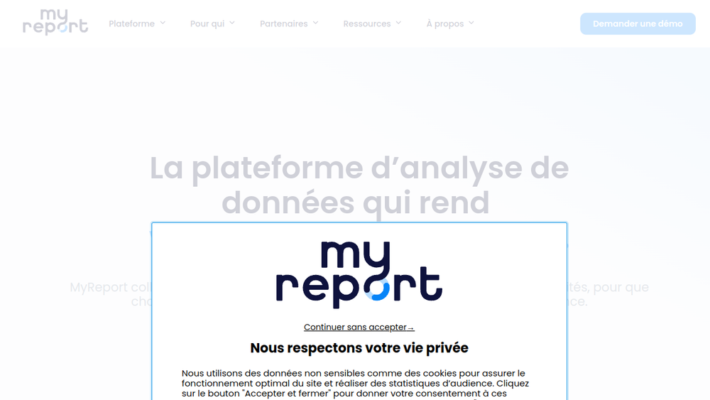Screenshot of myreport