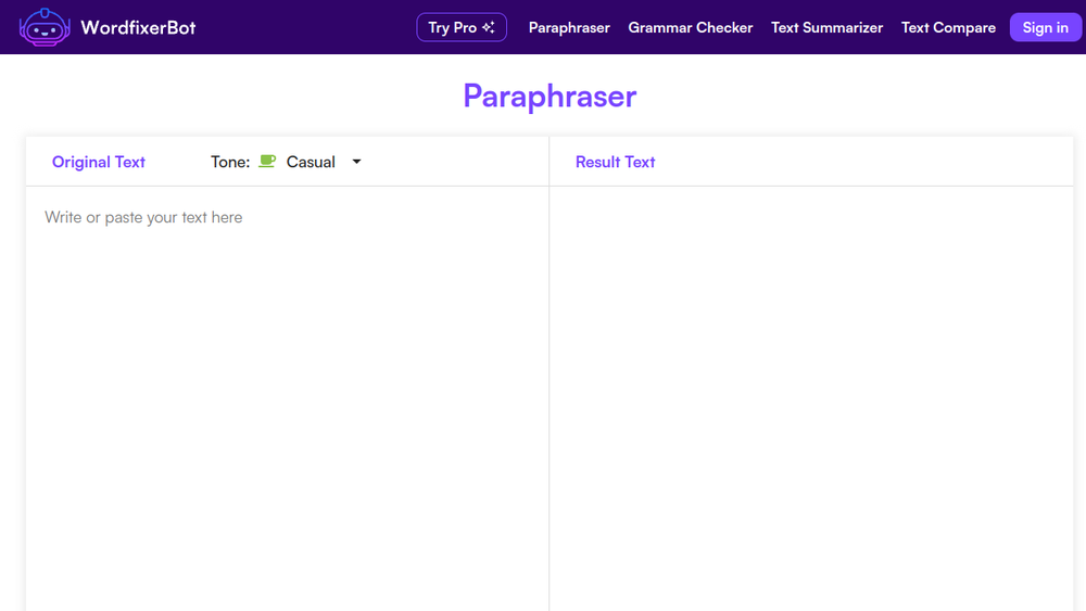 Screenshot of wordfixerbot