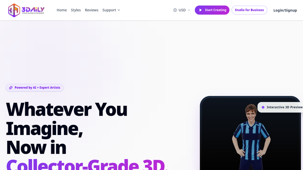 Screenshot of 3daily
