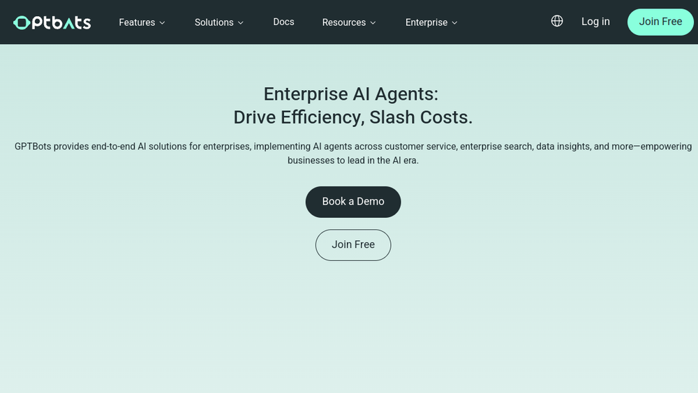Screenshot of gptbots ai