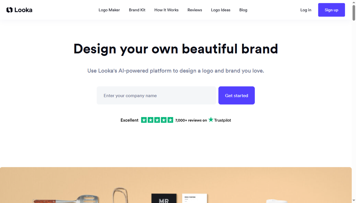 Screenshot of looka