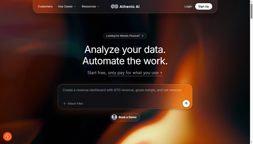 Screenshot of athenic ai