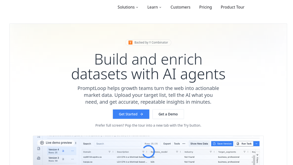 Screenshot of promptloop