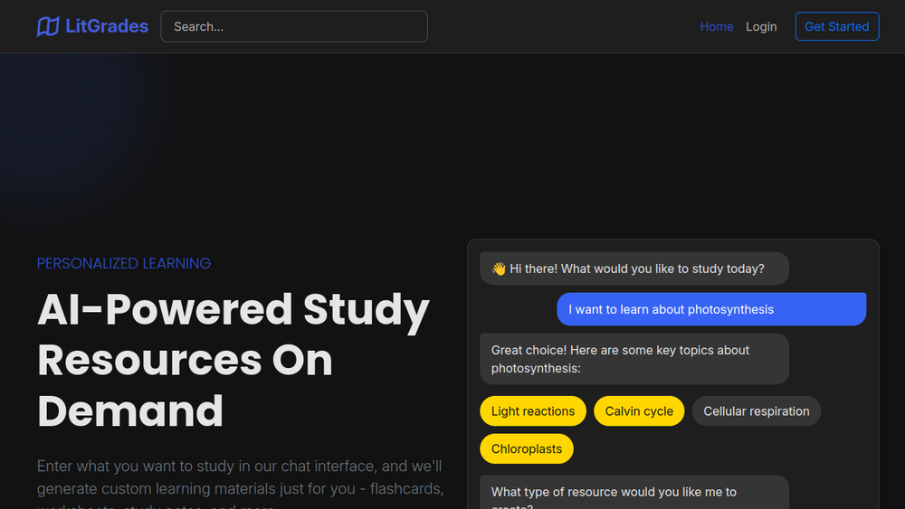 Screenshot of litgrades Screenshot of litgrades