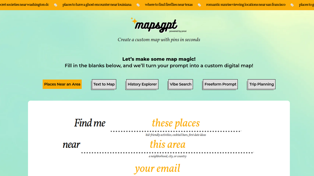 Screenshot of maps gpt