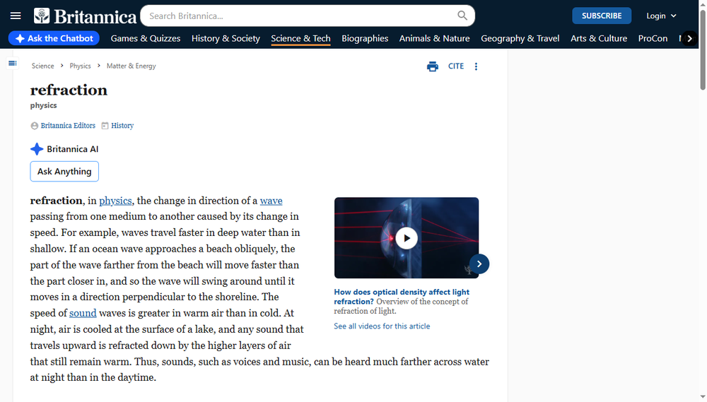 Screenshot of refraction Screenshot of refraction
