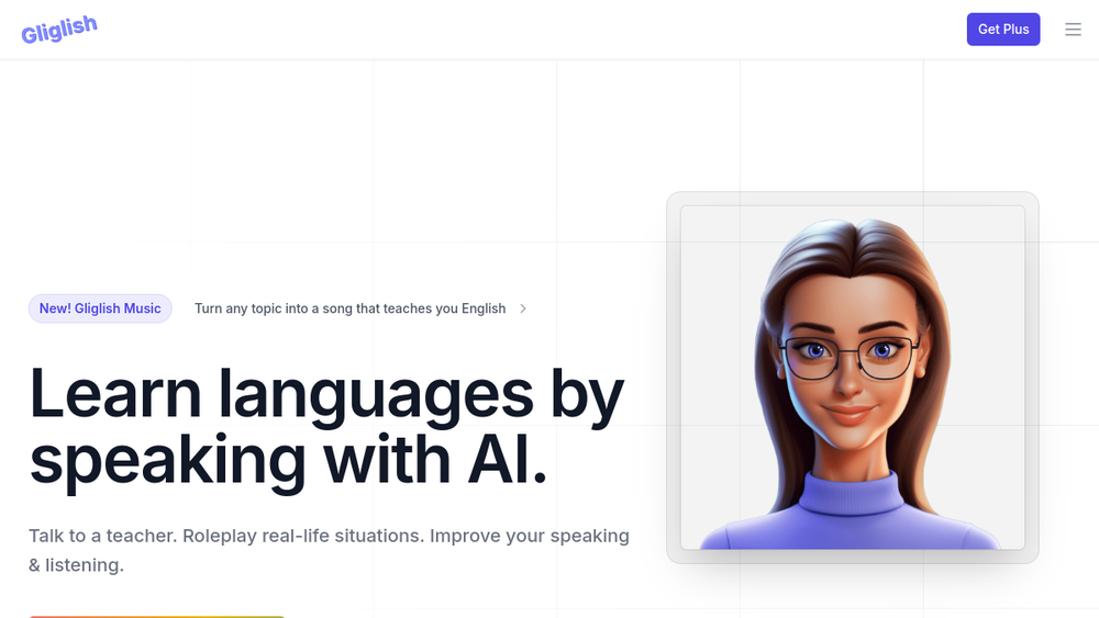 Screenshot of gliglish
