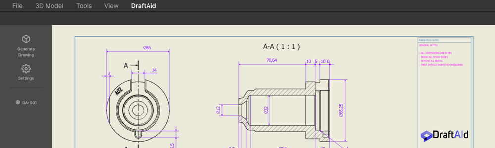 Screenshot of draftaid