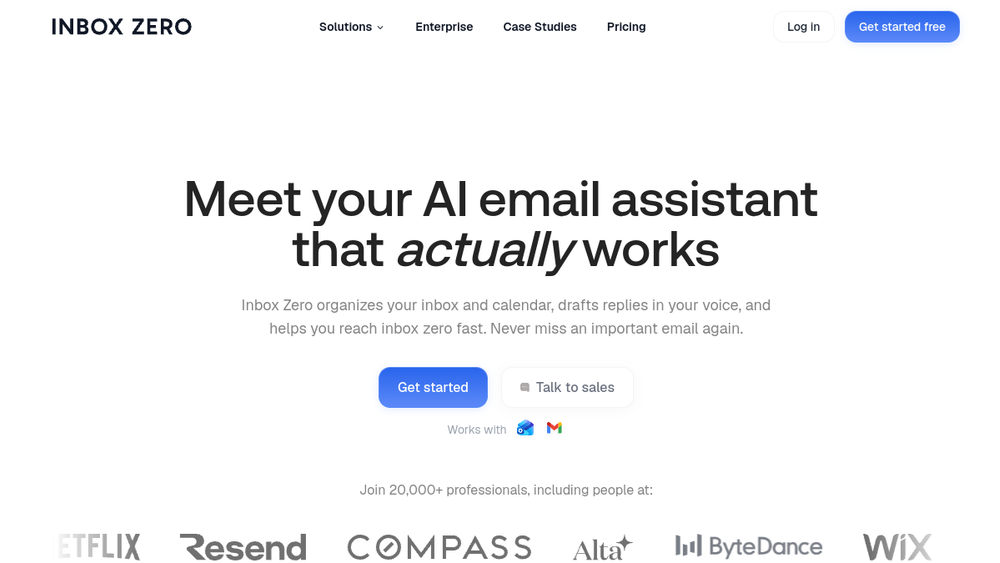 Screenshot of inbox zero
