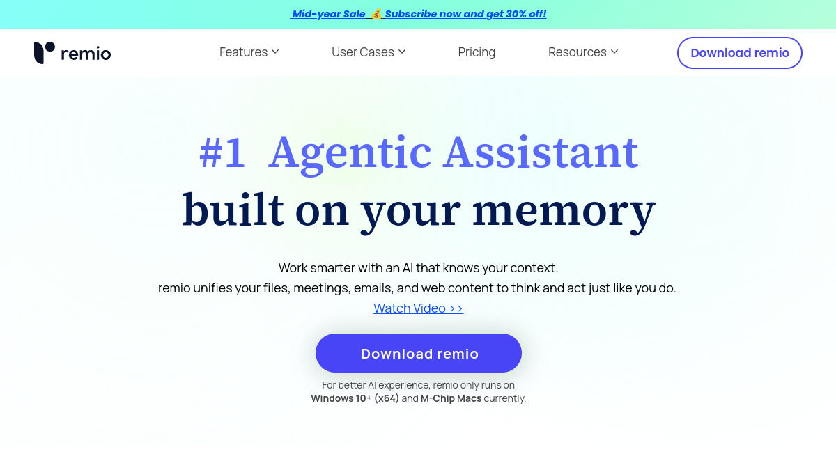 Screenshot of remio