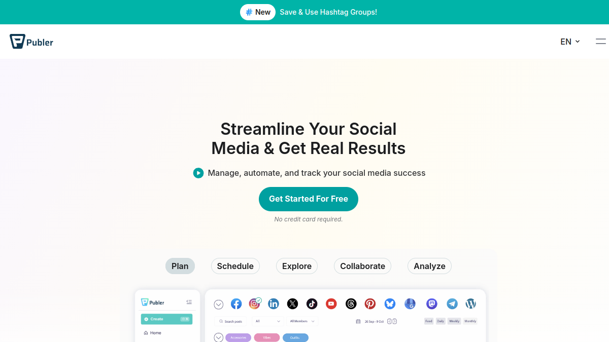 Screenshot of publer