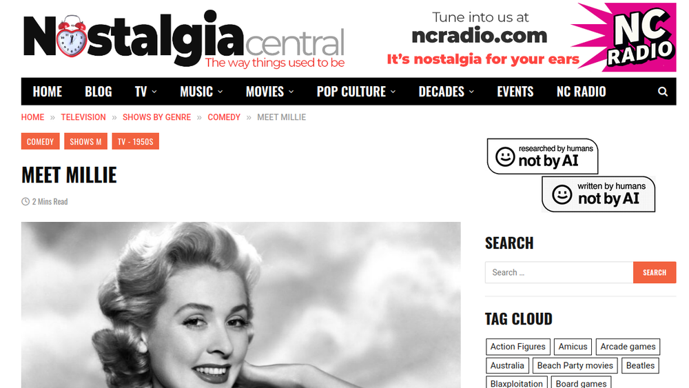 Screenshot of meet millie