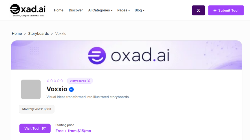 Screenshot of voxxio