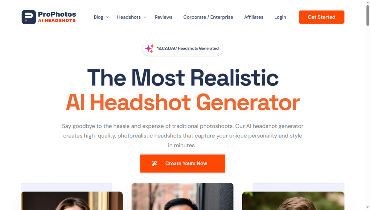 Screenshot of prophotos