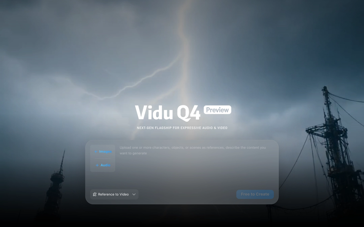 Vidu Q4 Preview official page - next-gen flagship for expressive audio and video