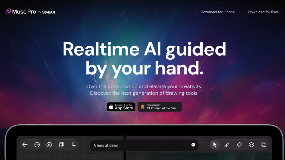 Screenshot of muse pro