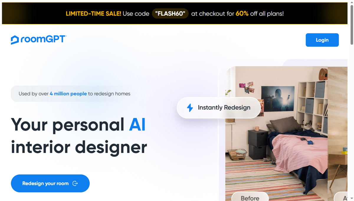 Screenshot of roomgpt
