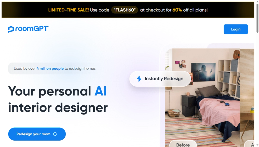 Screenshot of roomgpt