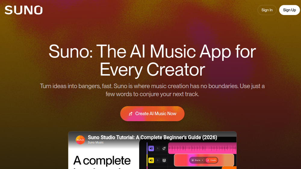 Screenshot of suno Screenshot of suno
