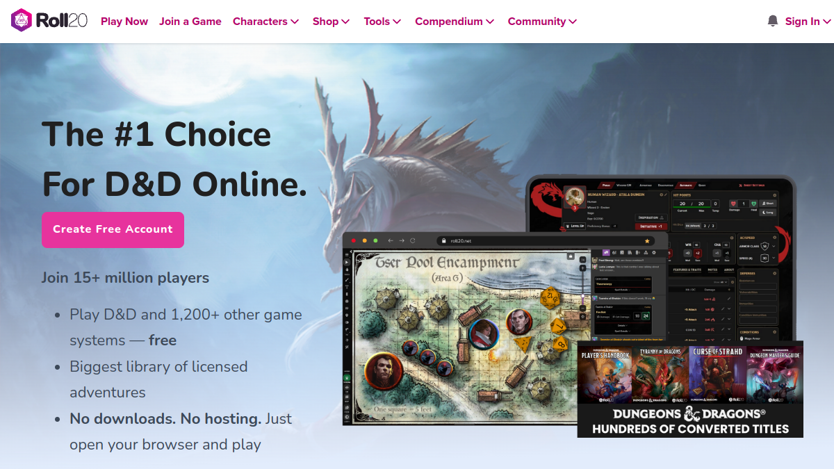 Screenshot of roll
