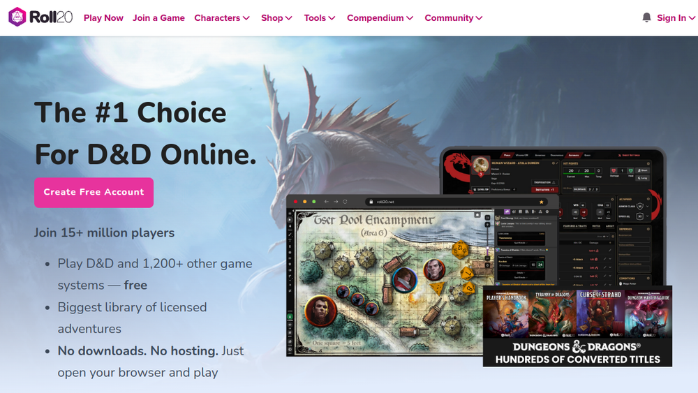 Screenshot of roll