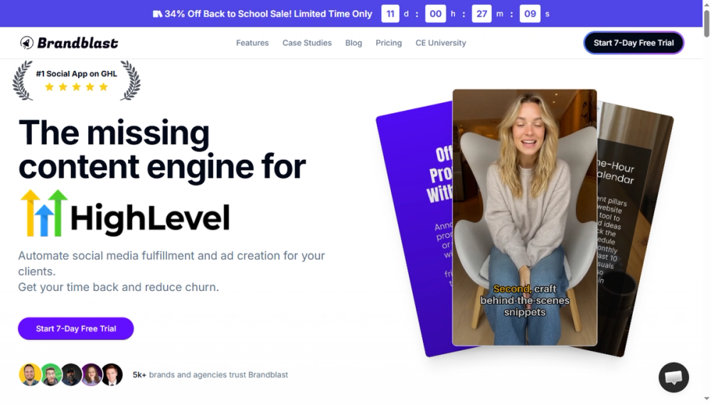 Screenshot of brandblast