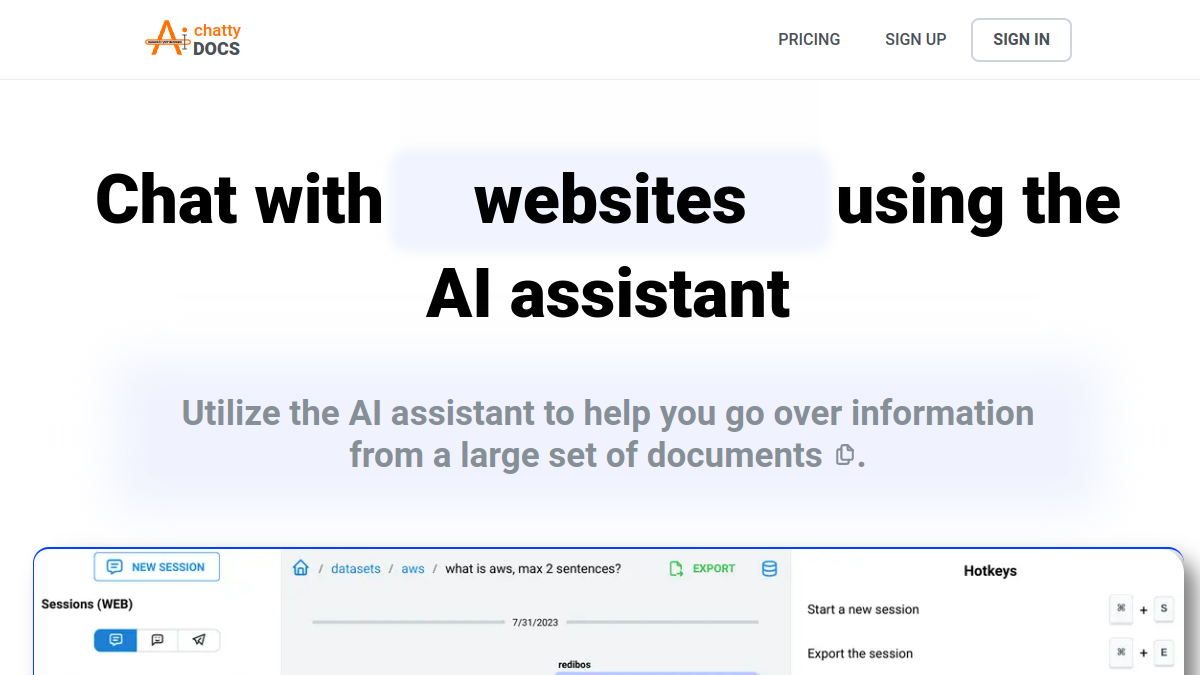 Screenshot of chattydocs