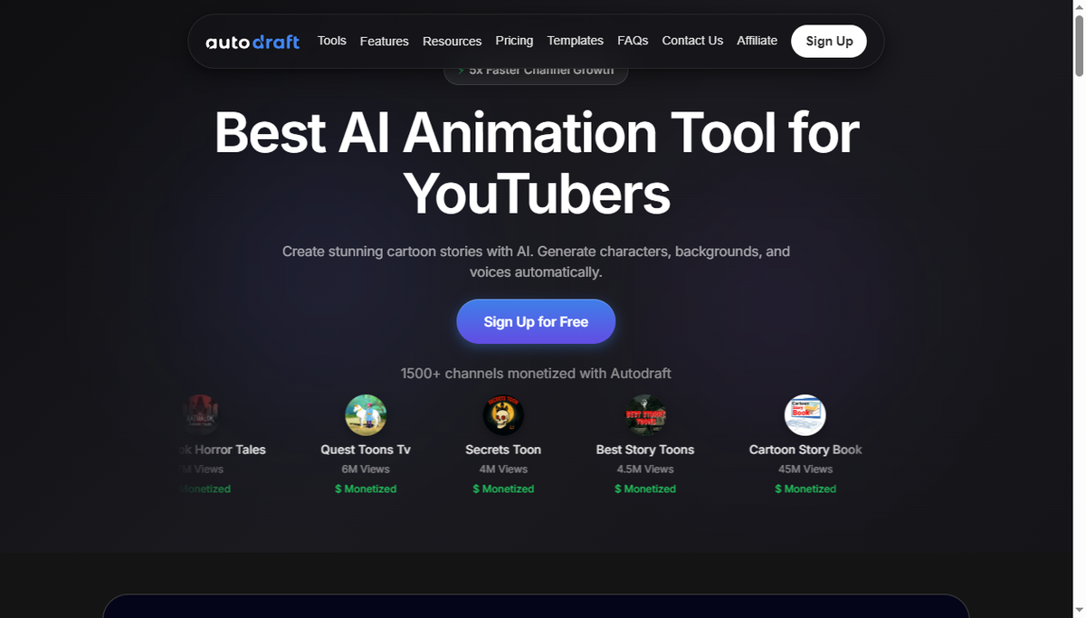 Screenshot of autodraft