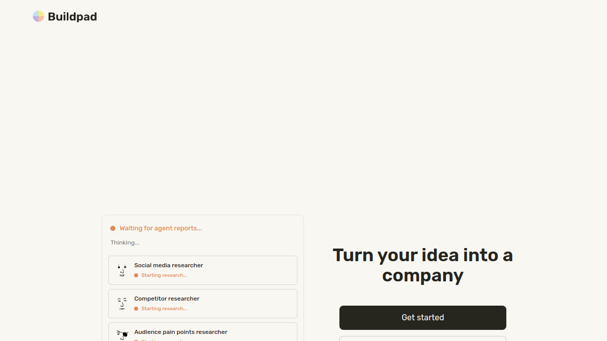 Screenshot of buildpad