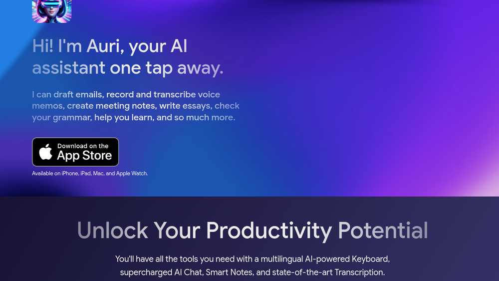 Screenshot of auri ai
