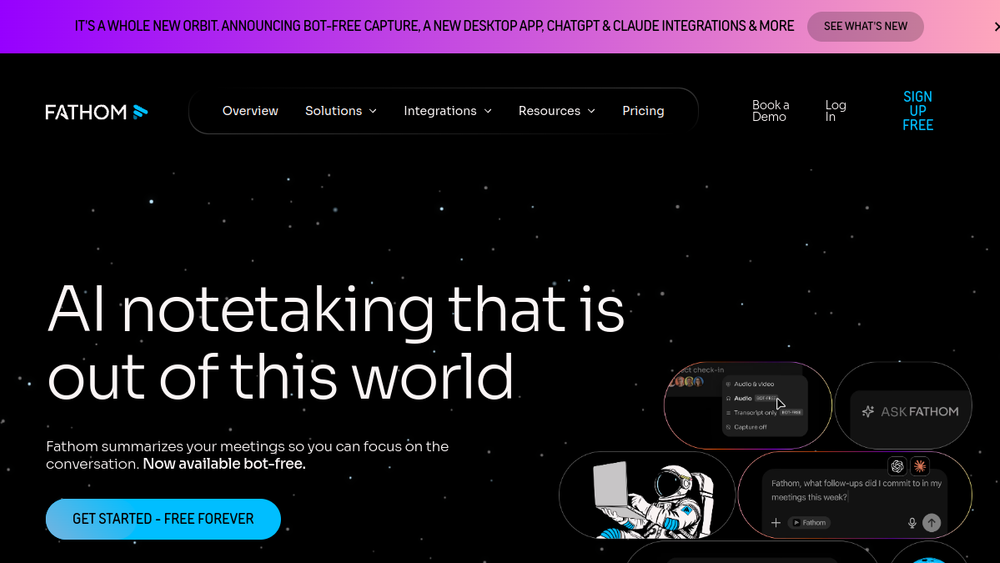 Screenshot of fathom Screenshot of fathom