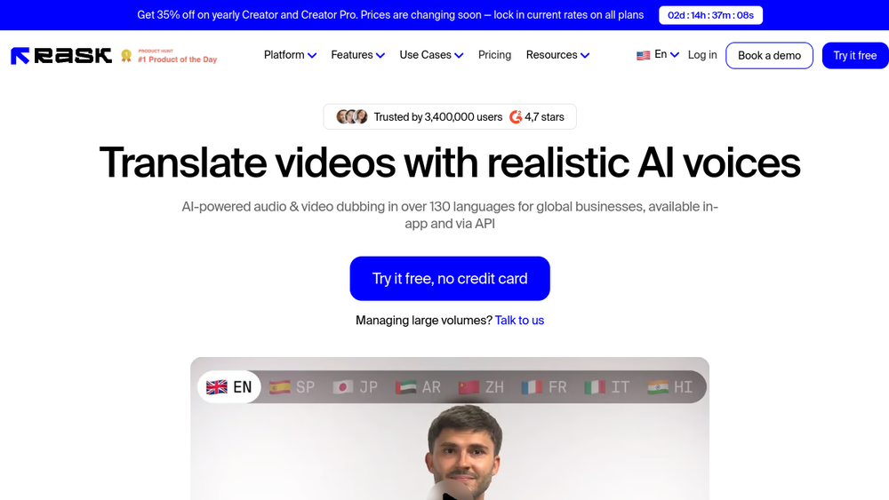 Screenshot of rask ai