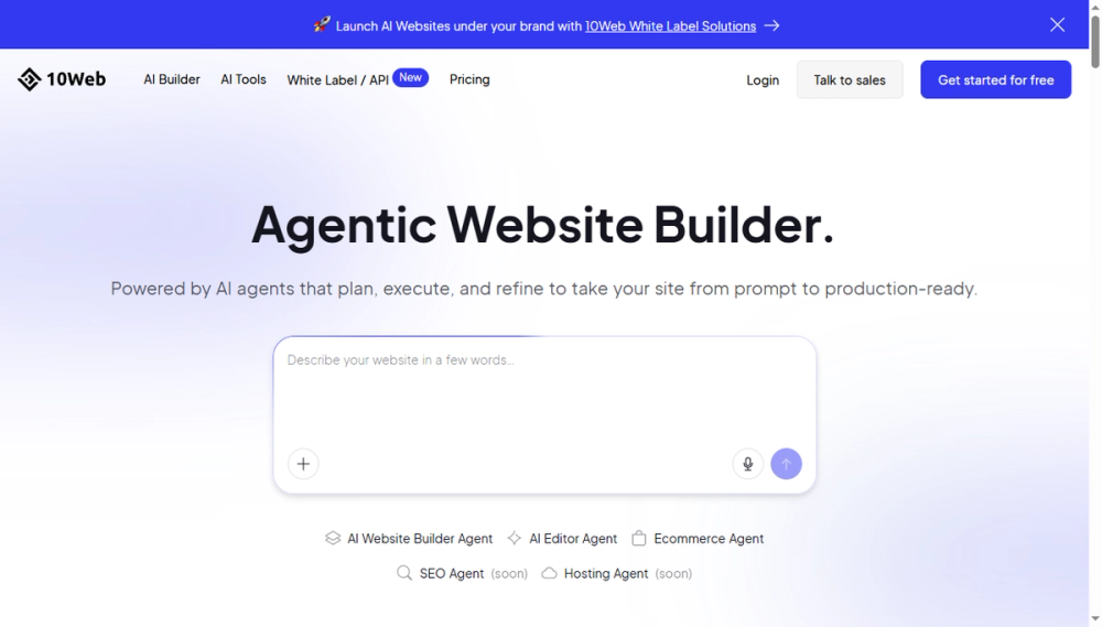 Screenshot of 10web Screenshot of 10web